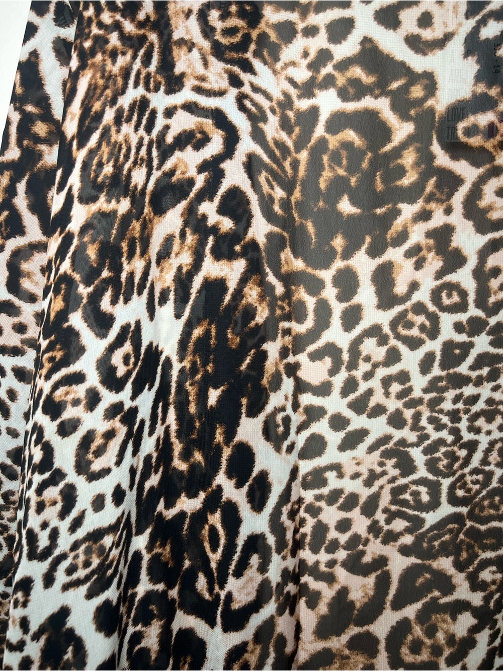 LuLaRoe Chloe Sheer Leopard Bohemian Overlay- Brown, Black - Picture 5 of 6